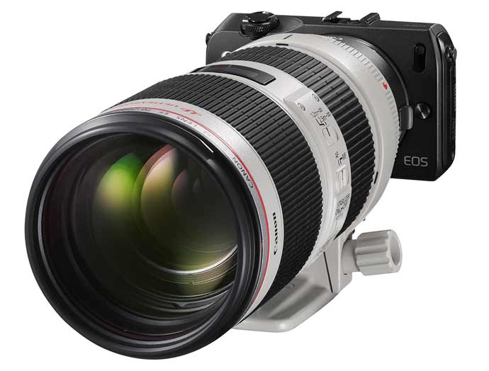 EF 70-200 lens on an EOS-M
